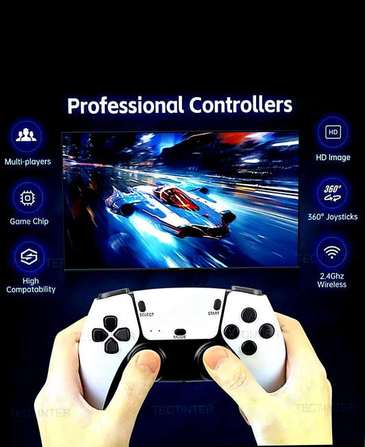 Console de jeux rétro HDMI 128 Go – 2 manettes sans fil