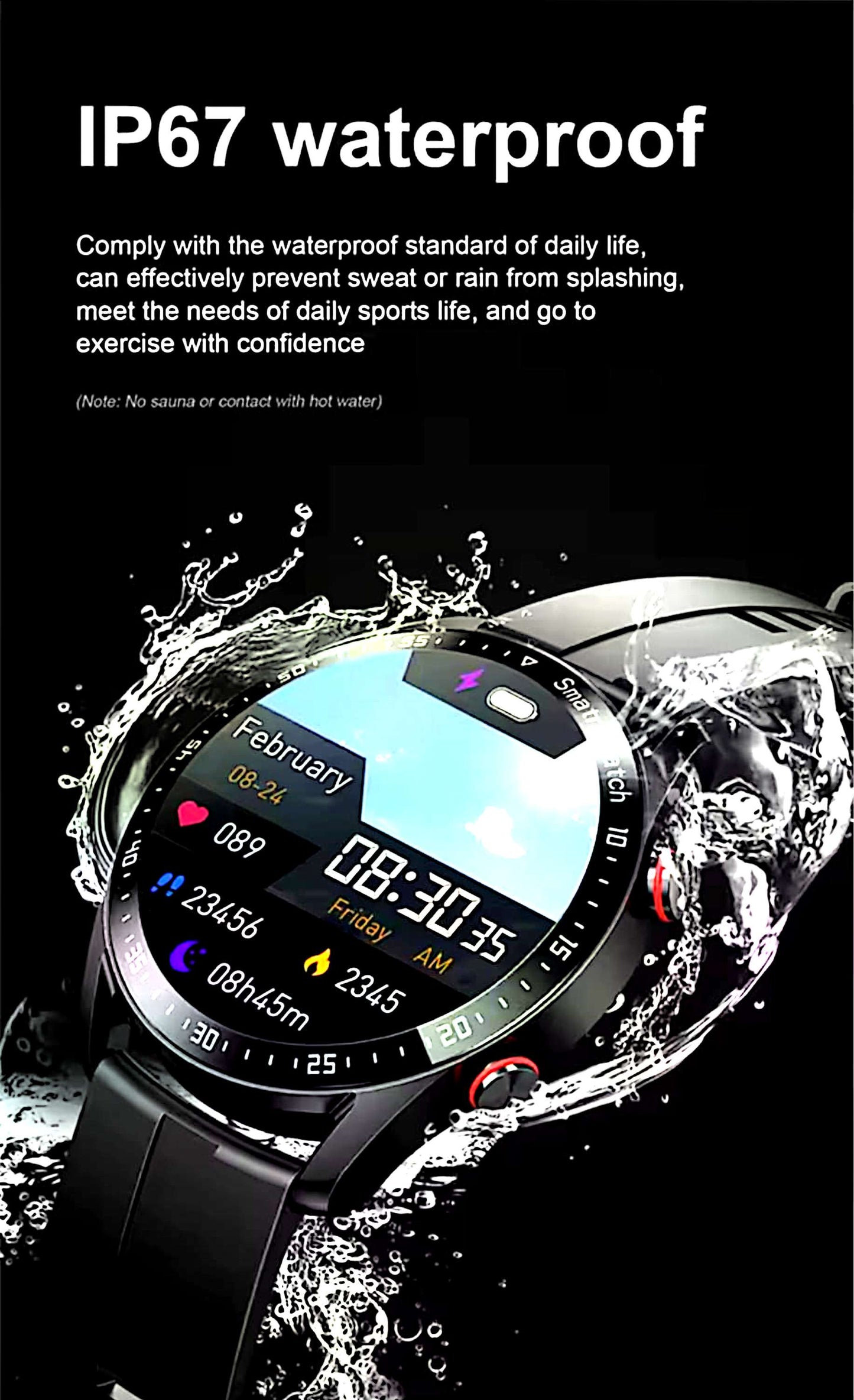 Montre connectée Bluetooth homme – Appels, notifications et suivi d’activité
