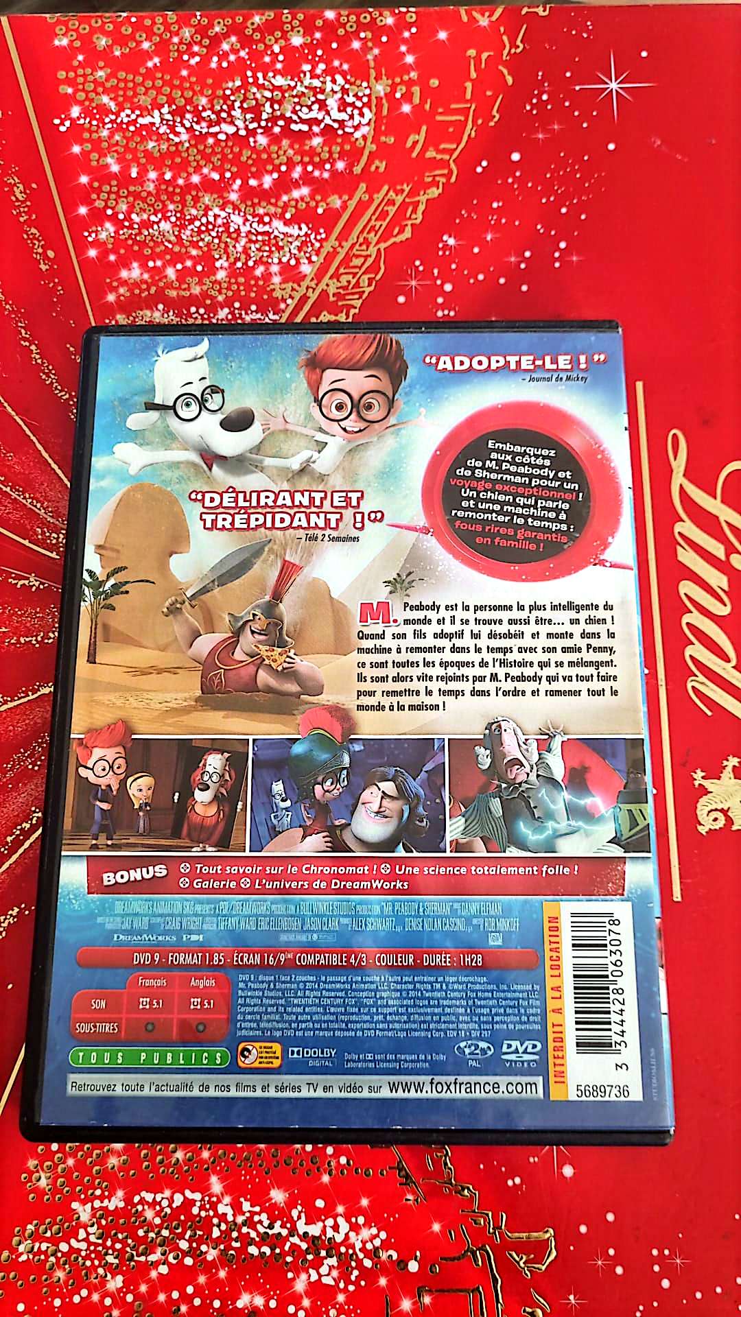 Dvd M. Peabody Et Sherman Les Voyages Dans Le Temps