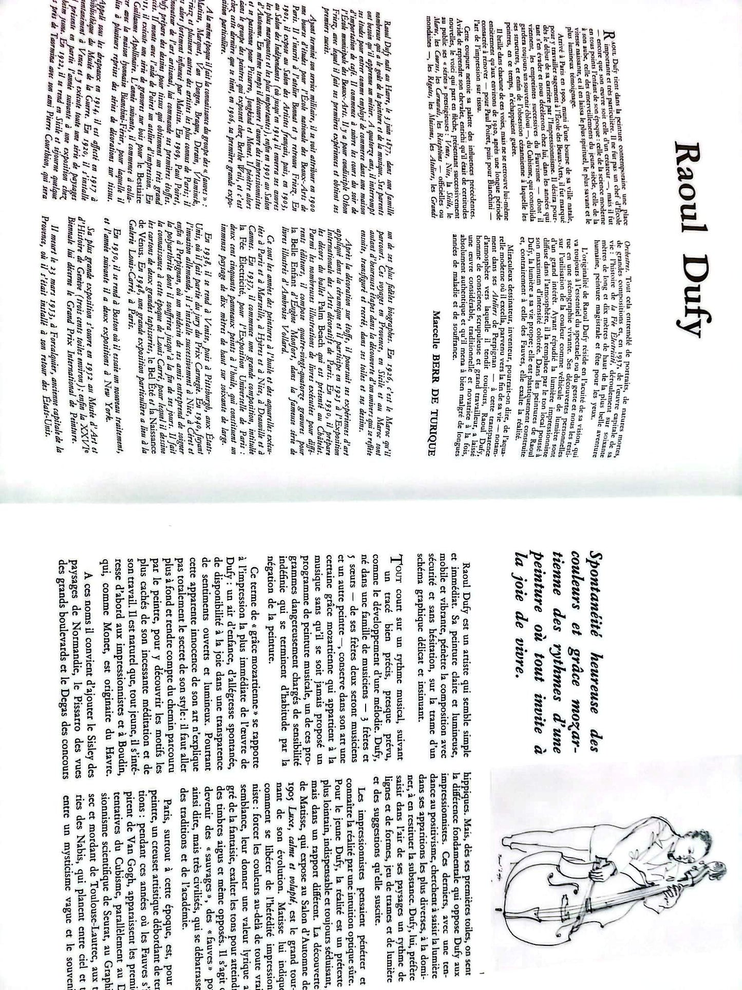 Dufy – Chefs-d’œuvre de l’art – Grands peintres – Livre d’art illustré – 12 pages – Hachette