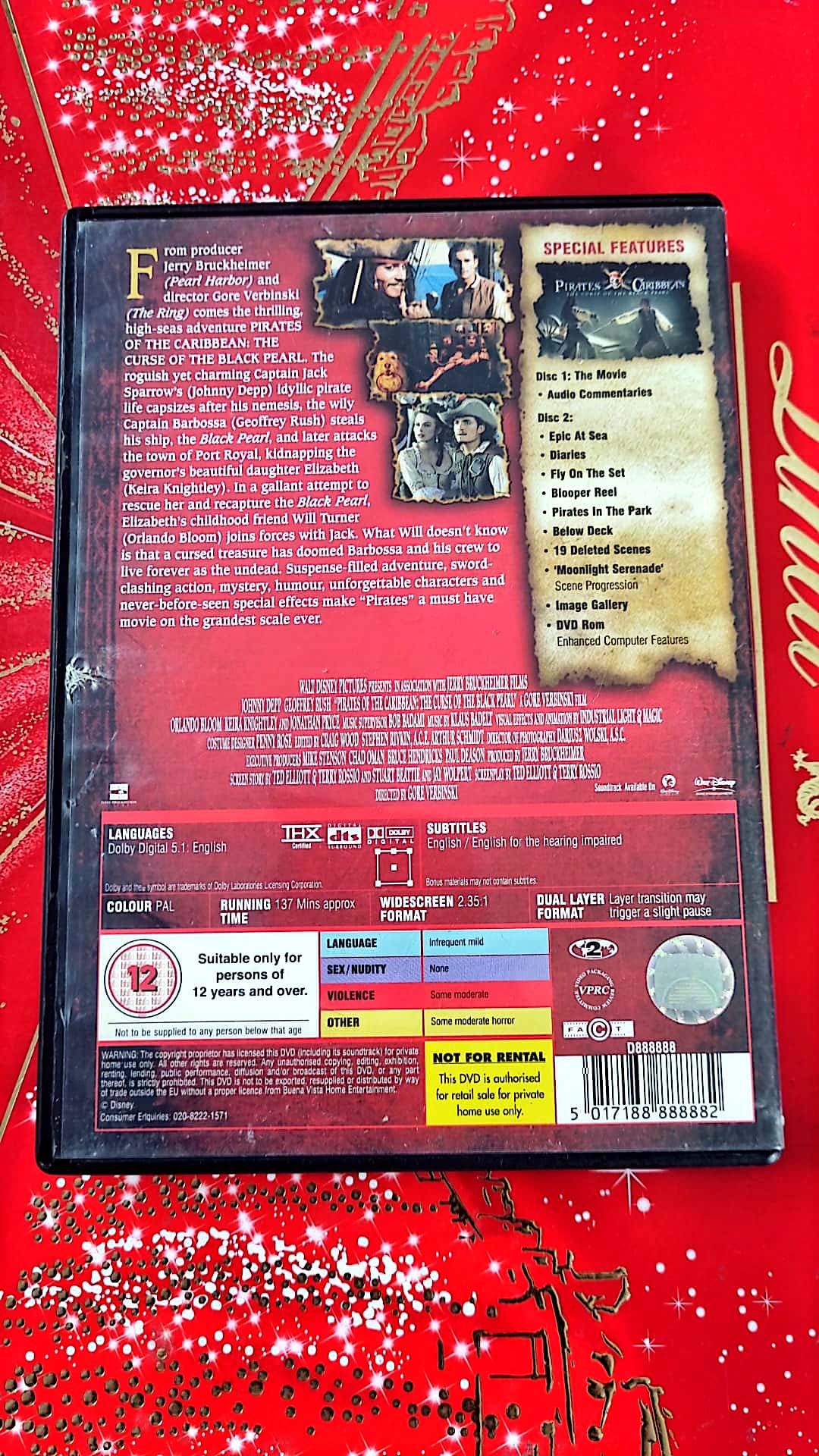 DVD pirates of the Caribbean the curse of the black pearl