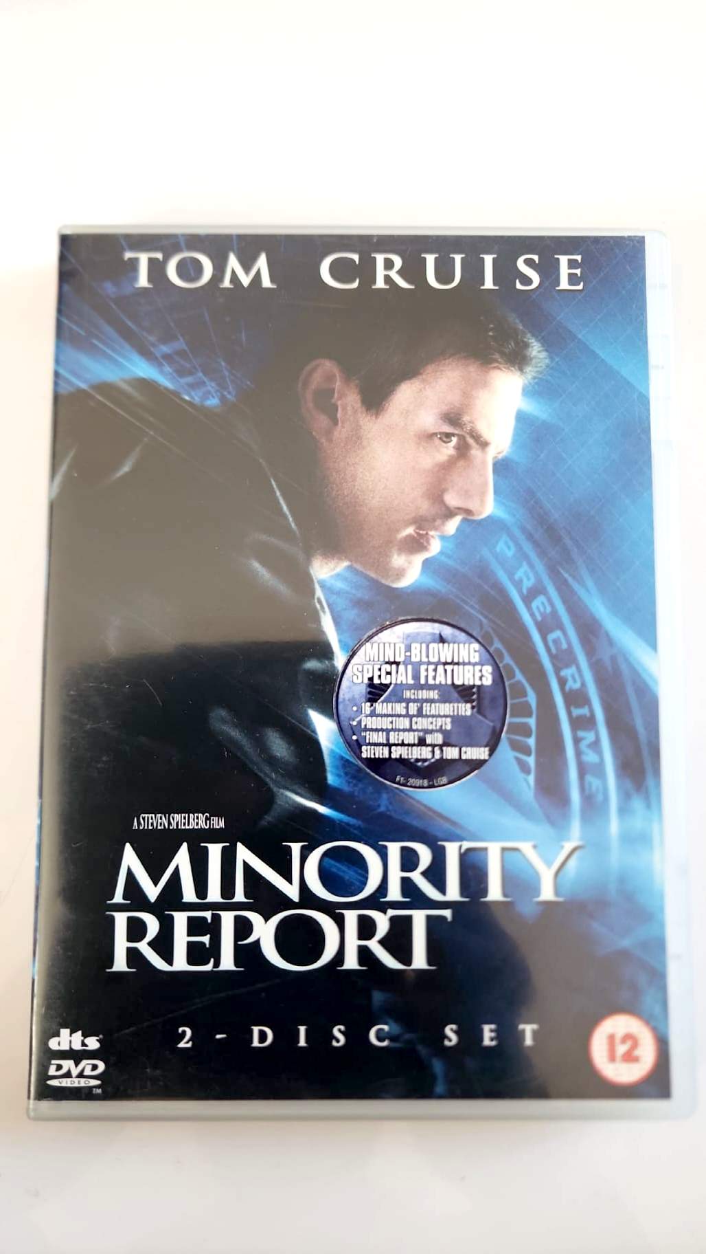 Jaquette avant du coffret 2 DVD Minority Report avec Tom Cruise