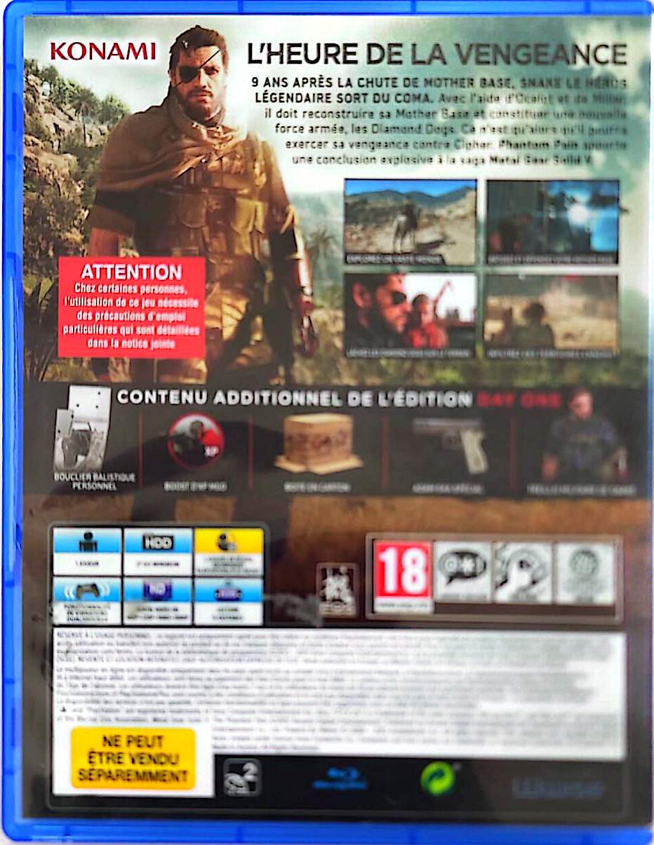 PS4 – Metal Gear Solid V : The Phantom Pain – Day One Edition
