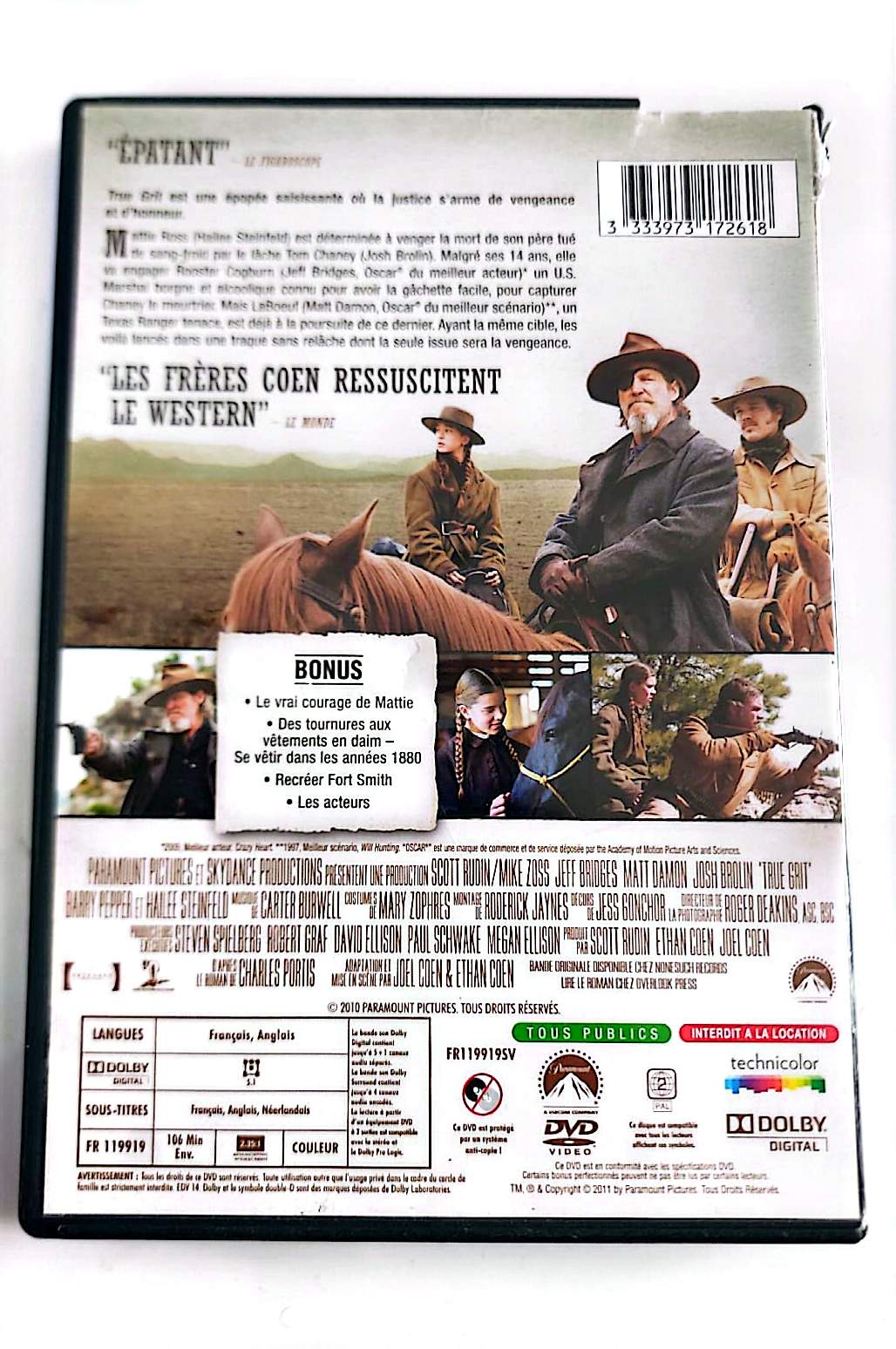 True Grit – DVD | Western | Joel & Ethan Coen | Jeff Bridges, Matt Damon, Josh Brolin | Zone 2