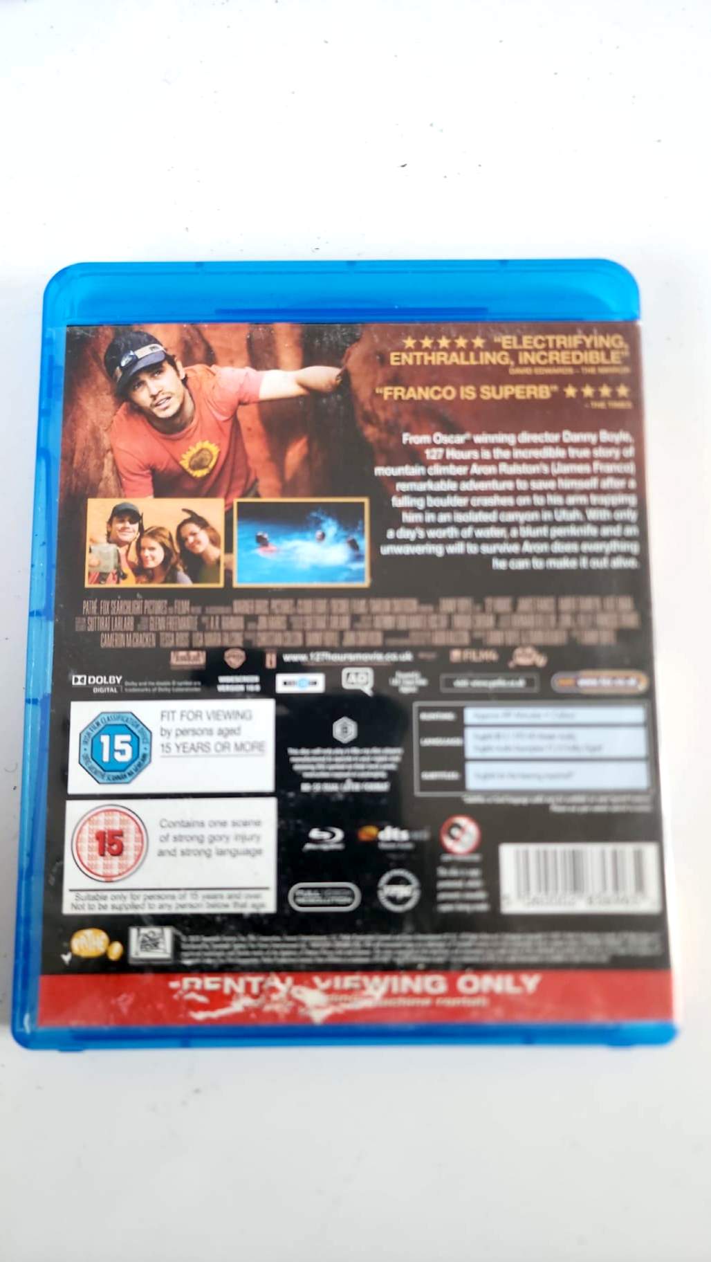 127 Hours – Blu-ray UK – Rental Edition – Good condition