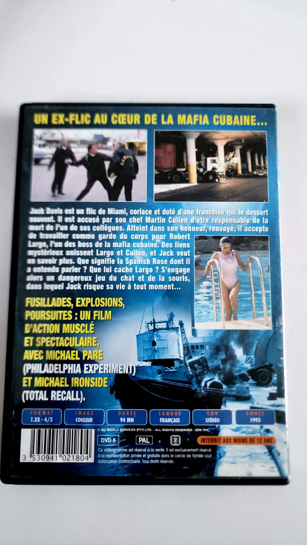 Spanish Rose DVD : dos de la jaquette et caractéristiques