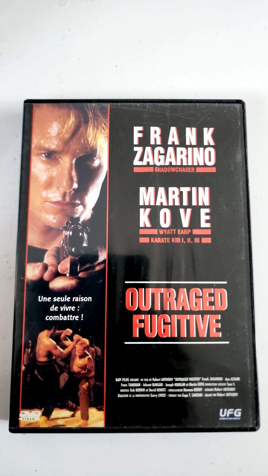 Outraged Fugitive DVD UFG, face avant