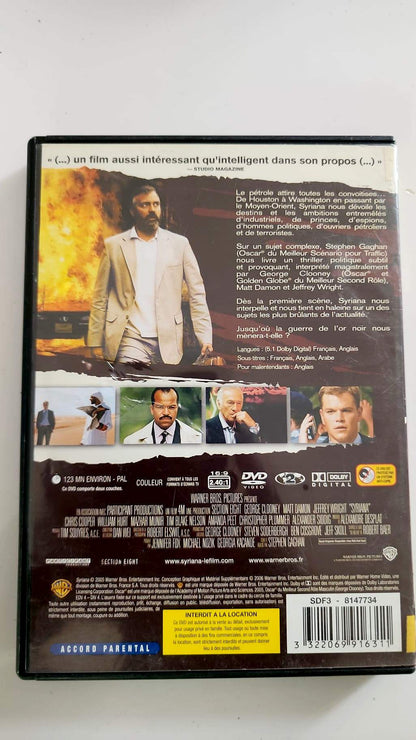 Syriana DVD - Verso pochette