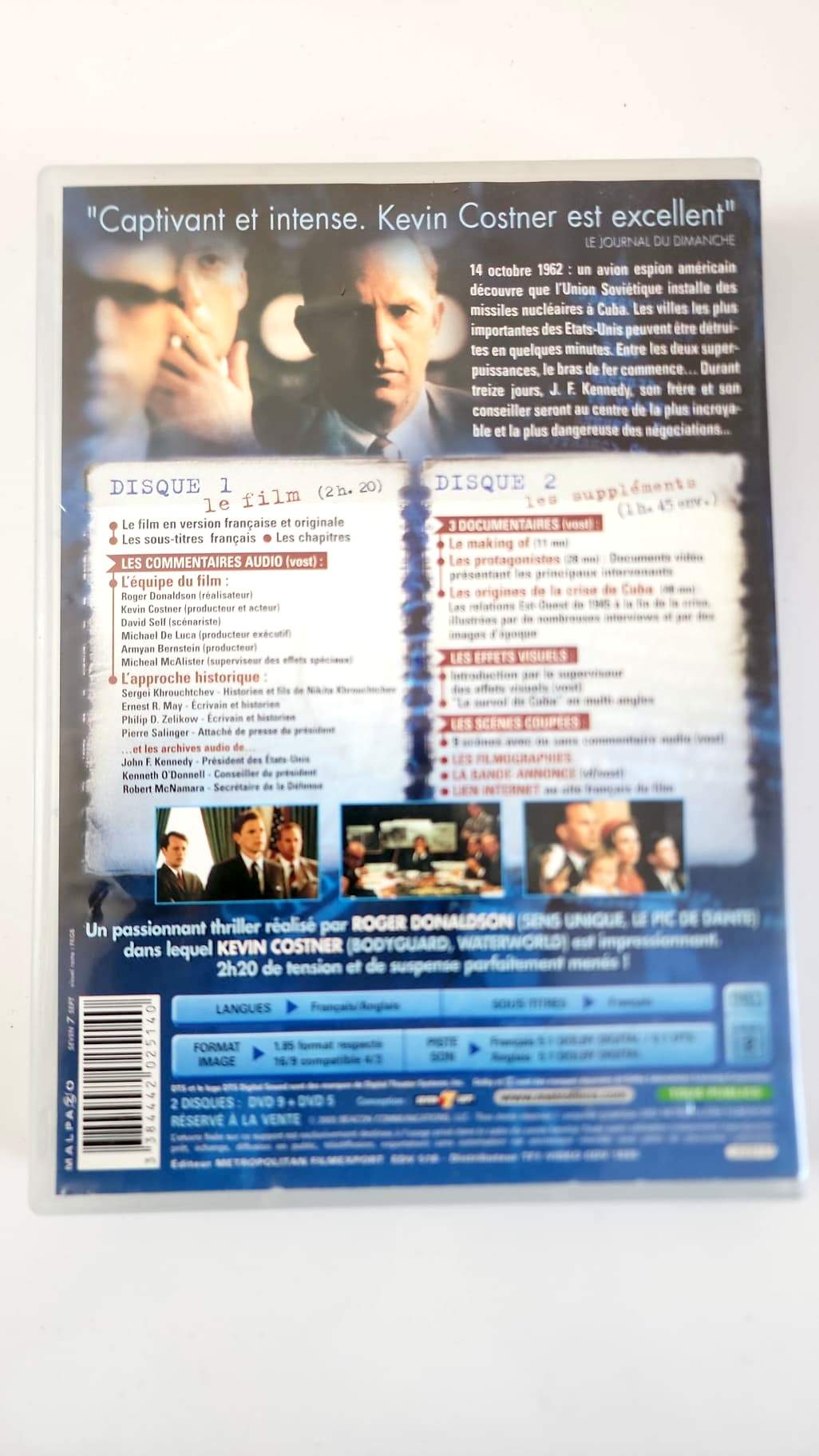 Treize Jours DVD - Verso pochette