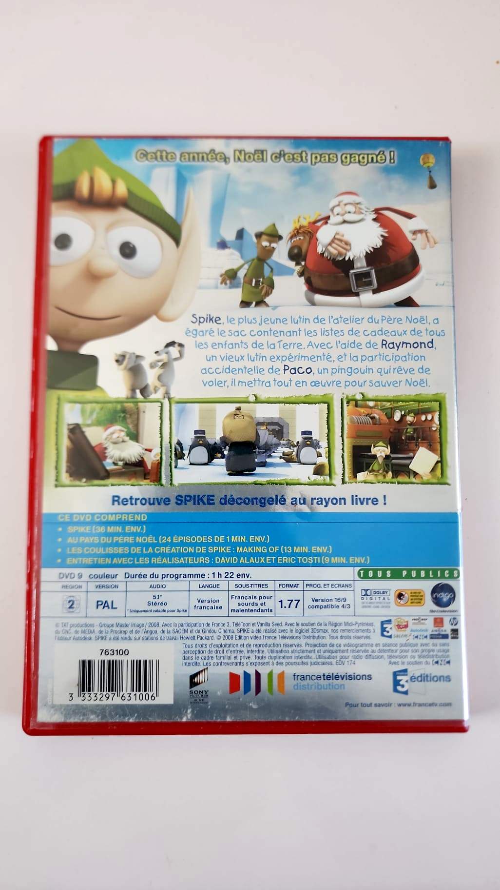 Spike DVD - Verso pochette