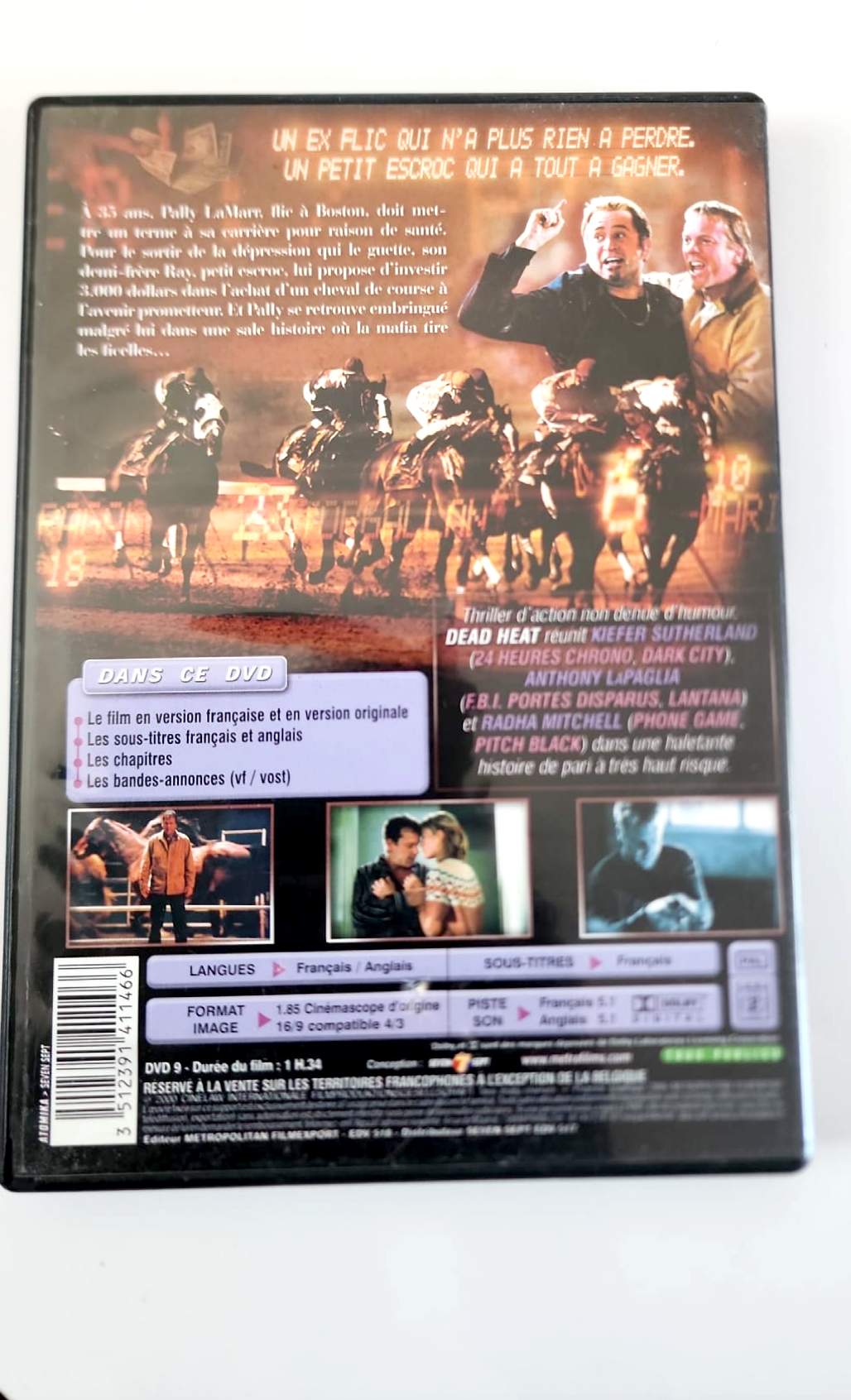 Dead Heat DVD - Verso pochette