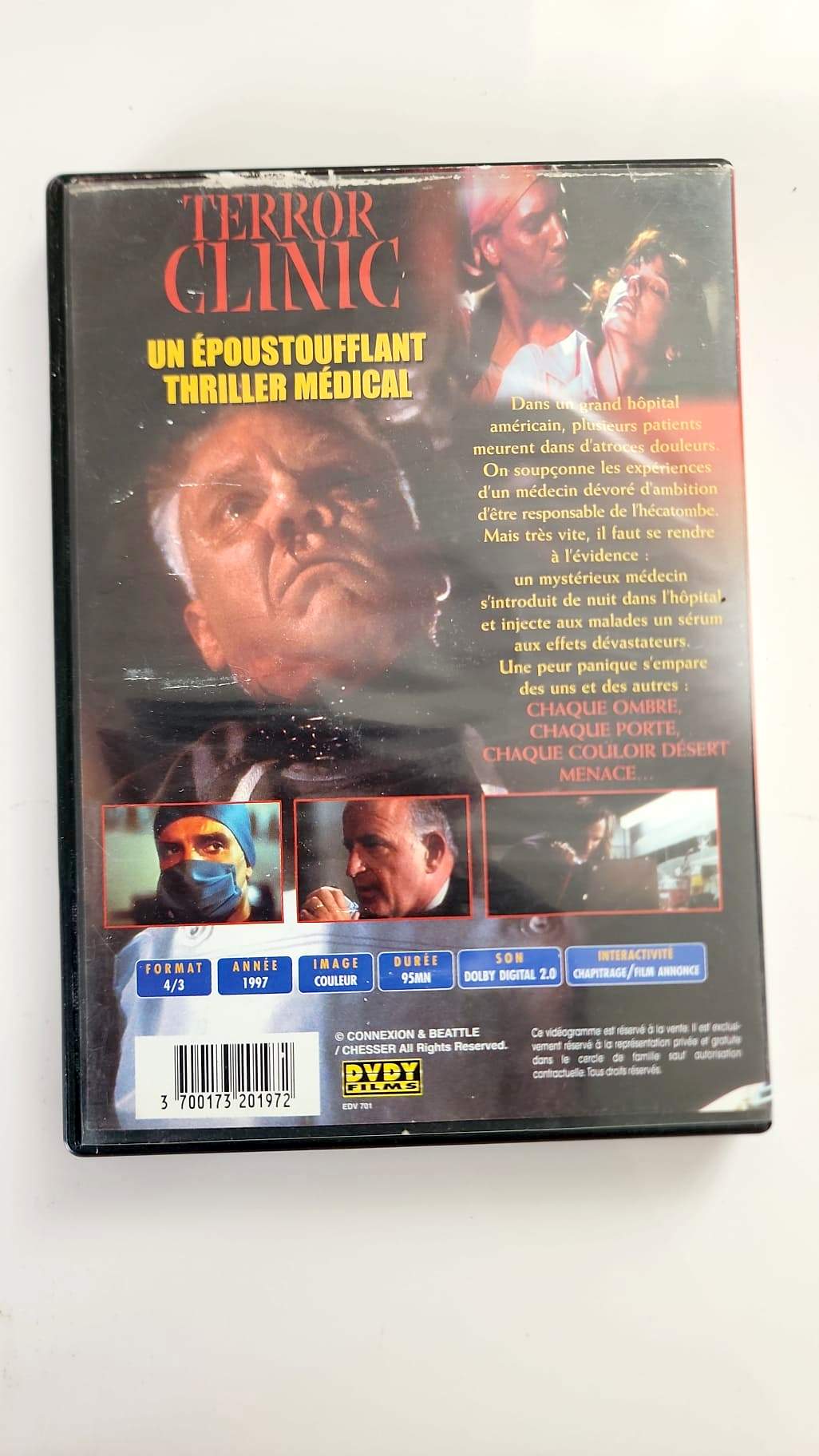 Terror Clinic DVD - Verso