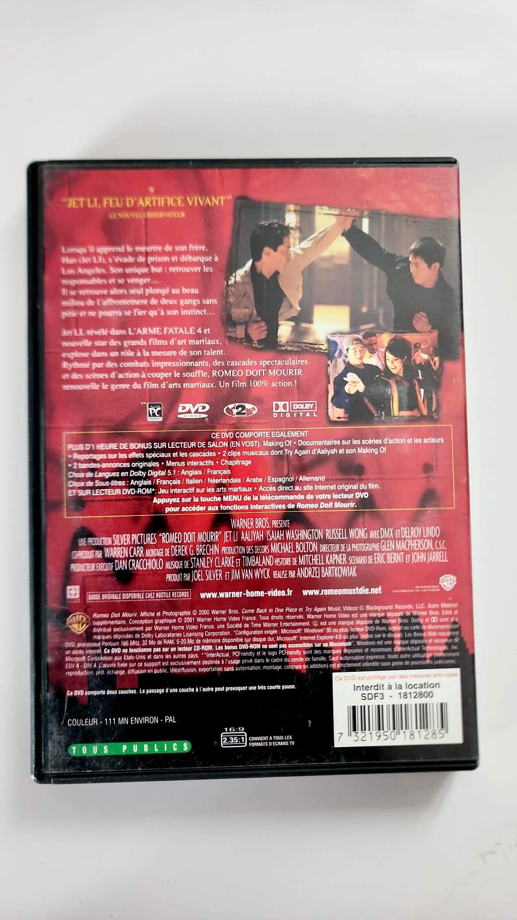 Roméo Doit Mourir DVD - Code-barres et informations
