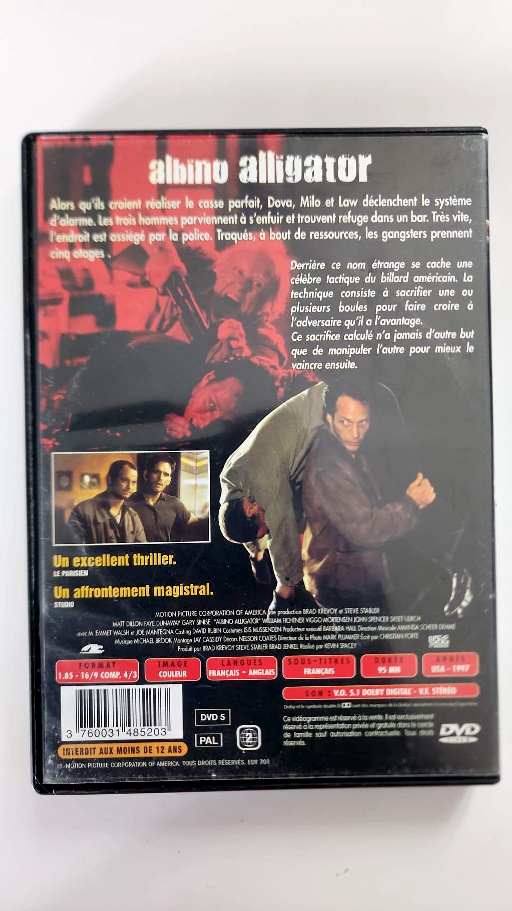 Albino Alligator DVD - Verso