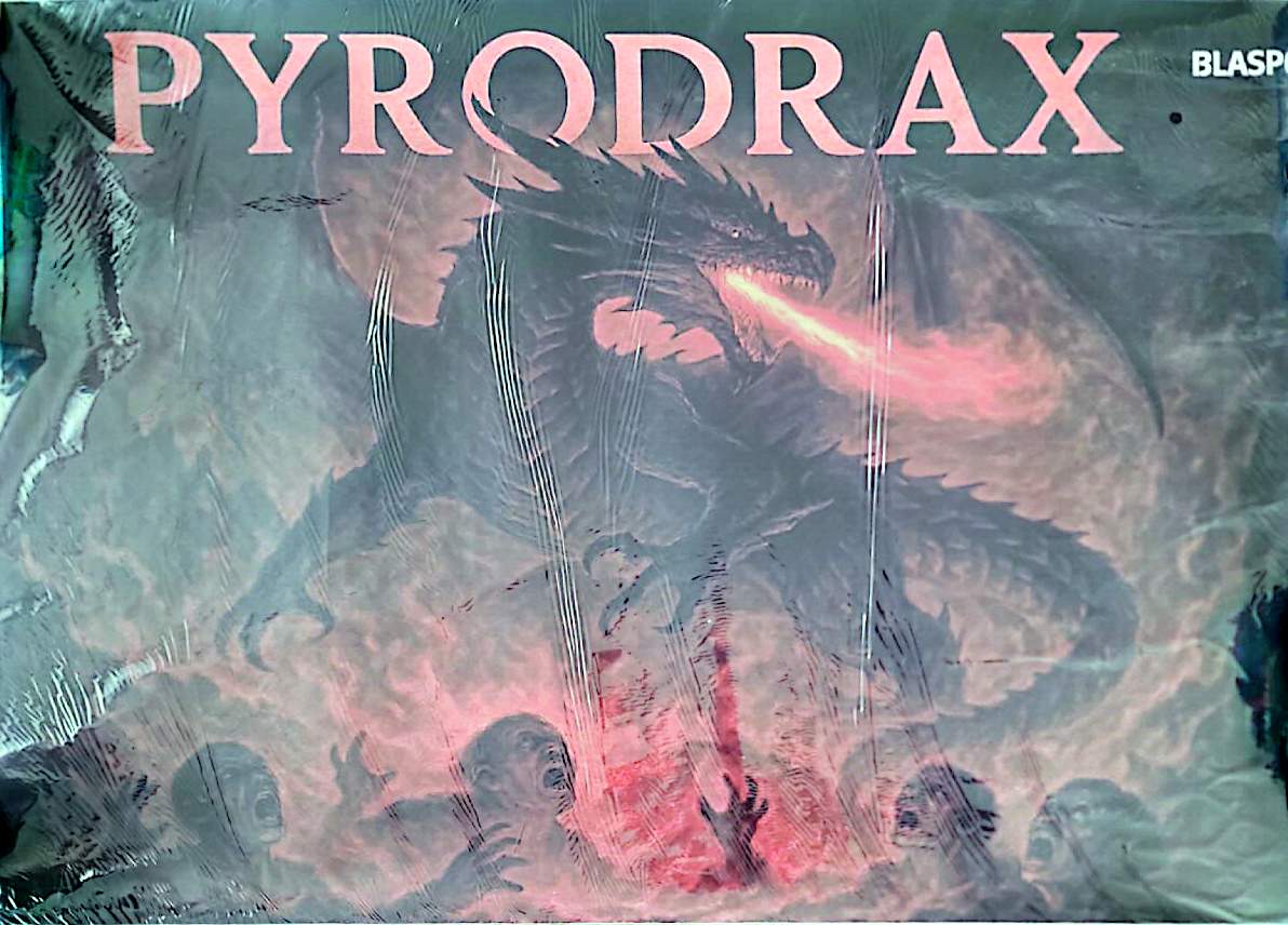 Sticker Mural Dragon Pyrodrax Blaspo 90 x 60 cm – Décoration Fantastique Feu et Ténèbres – Affiche Grand Format Chambre Gamer, Bureau ou Salon