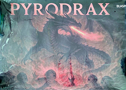 Sticker Mural Dragon Pyrodrax Blaspo 90 x 60 cm – Décoration Fantastique Feu et Ténèbres – Affiche Grand Format Chambre Gamer, Bureau ou Salon