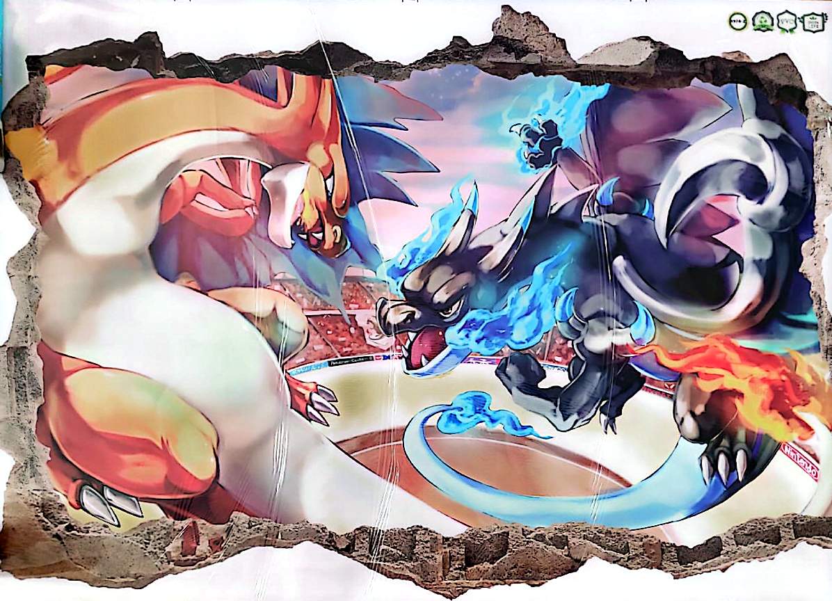 Sticker Mural 3D Dragons de Combat 90 x 60 cm – Effet Mur Cassé – Créatures Légendaires de Feu – Décoration Chambre Enfant, Gaming et Fantasy