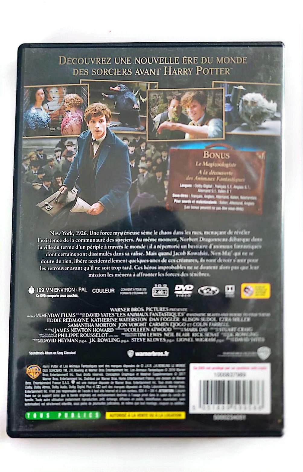 Les Animaux Fantastiques – DVD | Eddie Redmayne | Warner Bros | VF & VO | Occasion Bon État