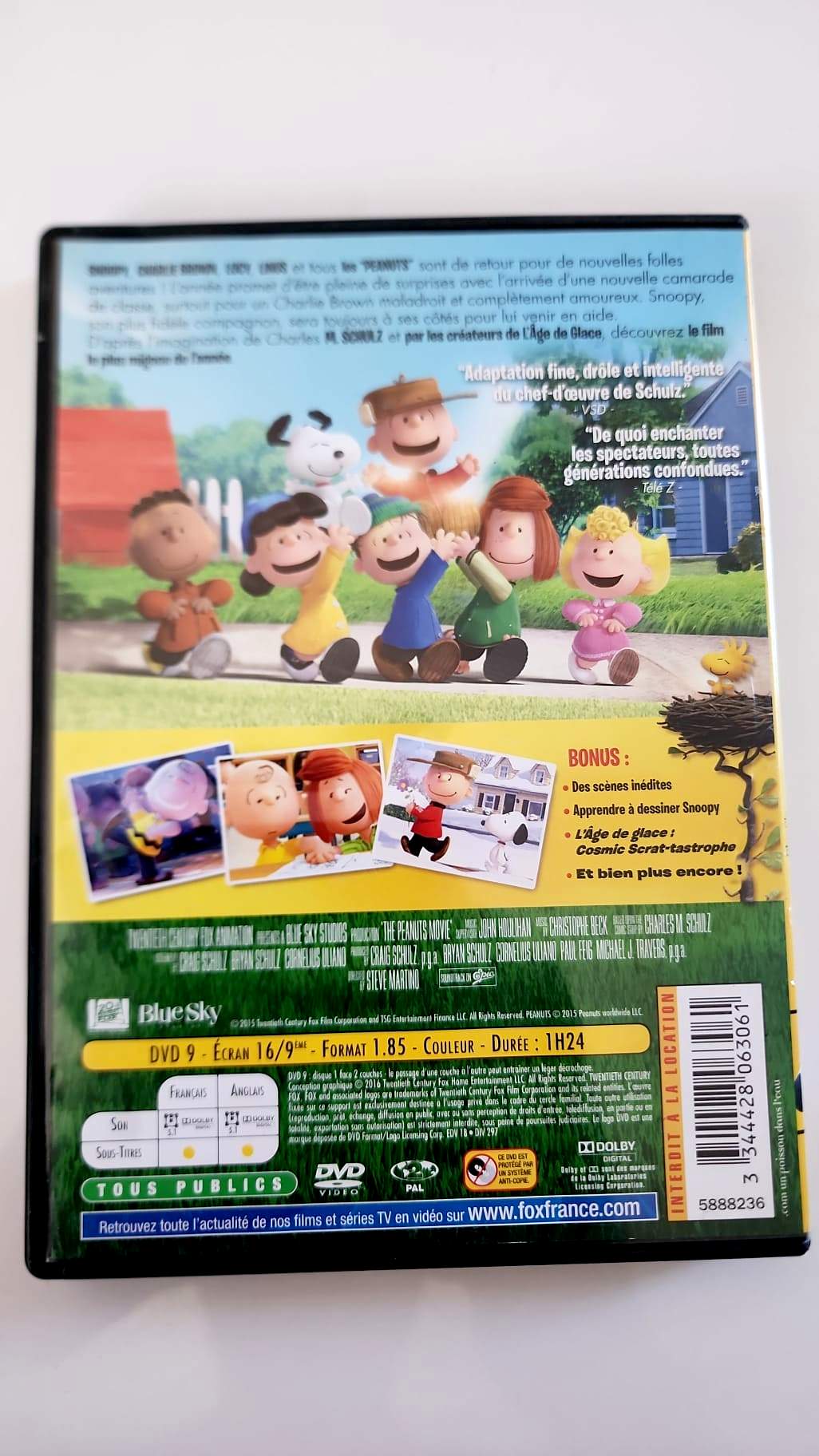Snoopy et les Peanuts Le Film - DVD verso