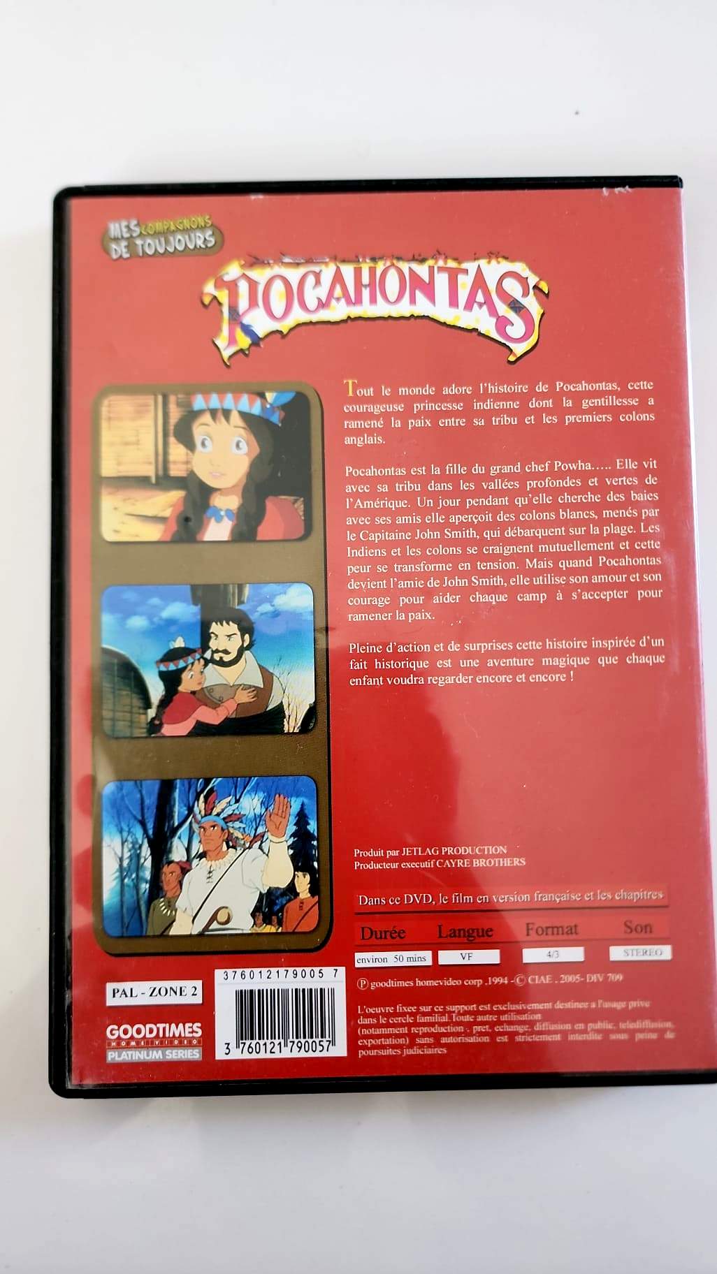 Pocahontas Mes Compagnons de Toujours - DVD verso