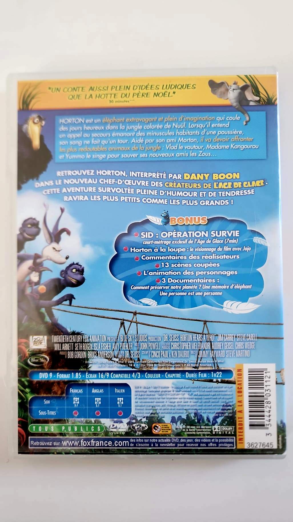 Horton DVD – Code-barres