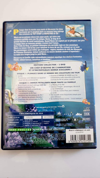 Le Monde de Nemo DVD – Pochette verso
