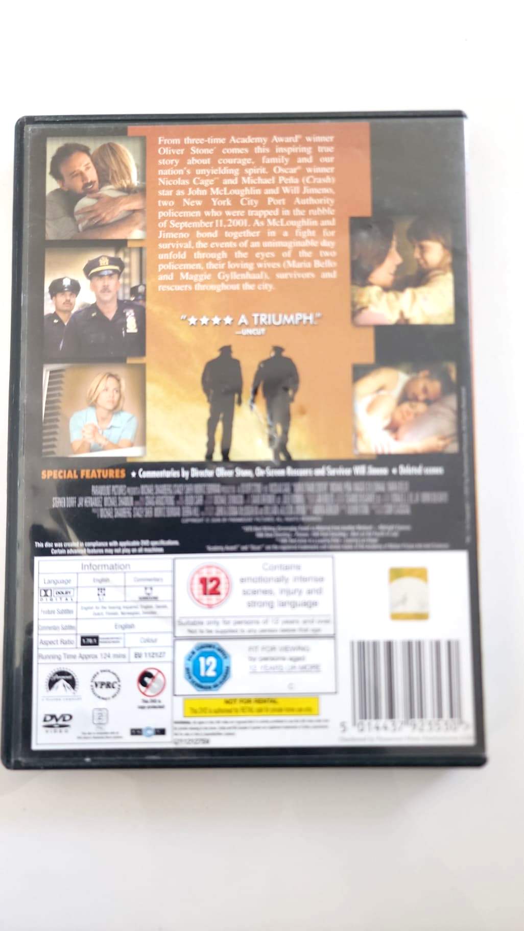 World Trade Center — DVD Drame — Oliver Stone — Nicolas Cage, Michael Peña | Histoire Vraie