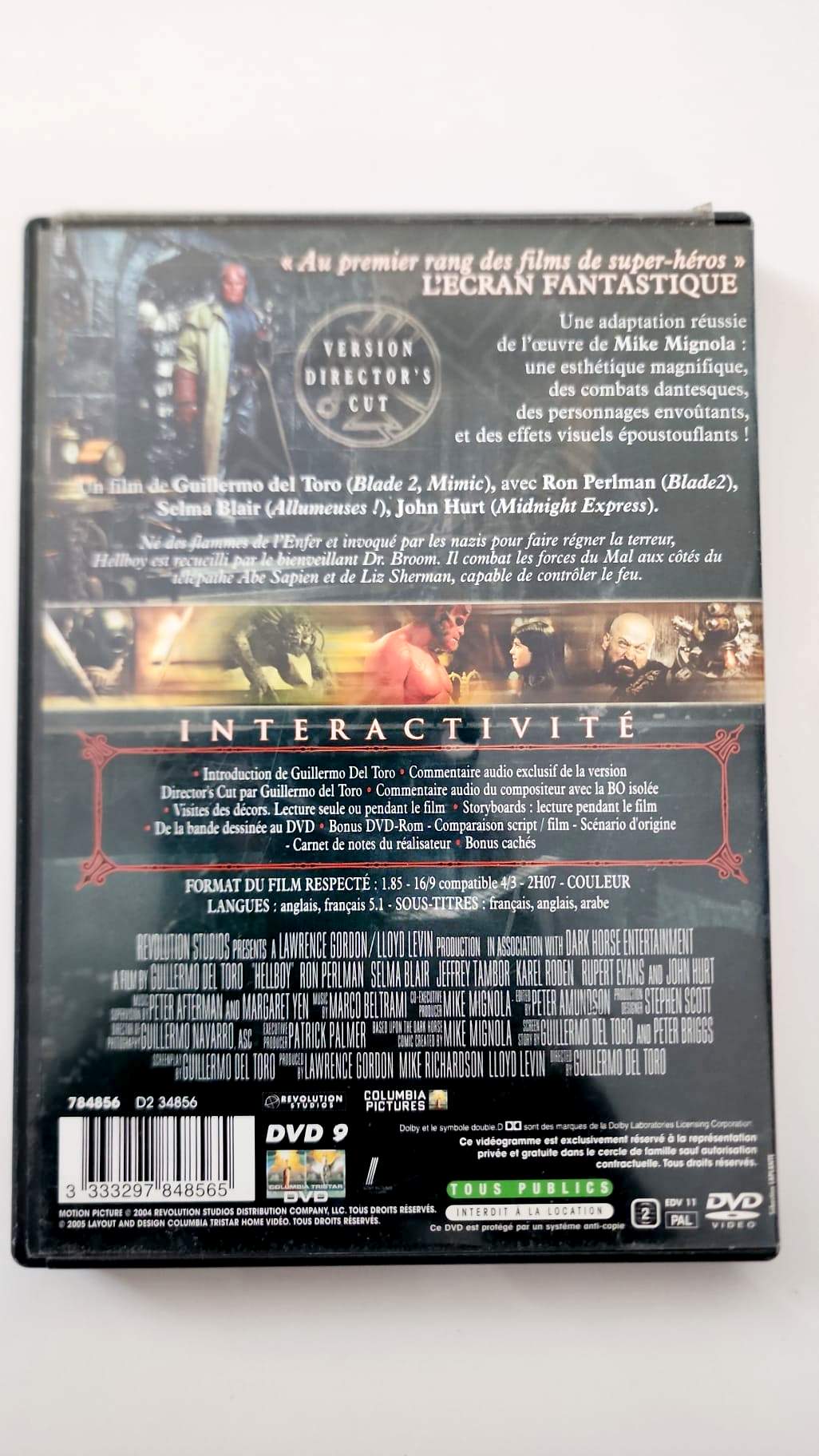 Hellboy Director's Cut DVD - Verso
