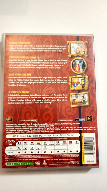 Jaquette arrière du DVD Les Simpson Classics DVD 9 avec les épisodes