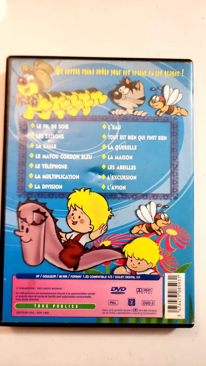 Jaquette arrière du DVD Tom et le méchant matou avec la liste des histoires