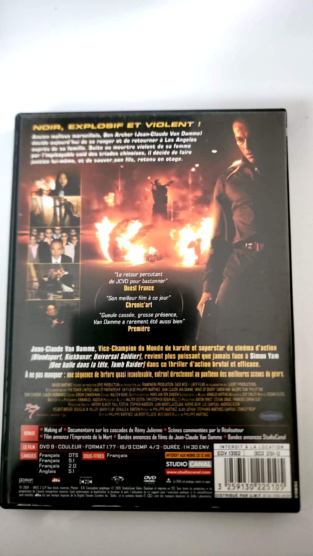 L’Empreinte de la mort DVD jaquette arrière
