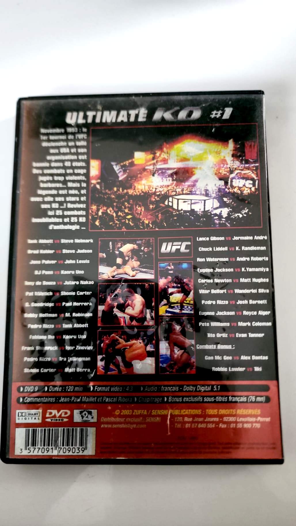 UFC Ultimate KO n° 1 – DVD – 25 KO d’anthologie