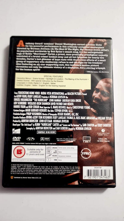 The Hurricane DVD Touchstone UK face avant