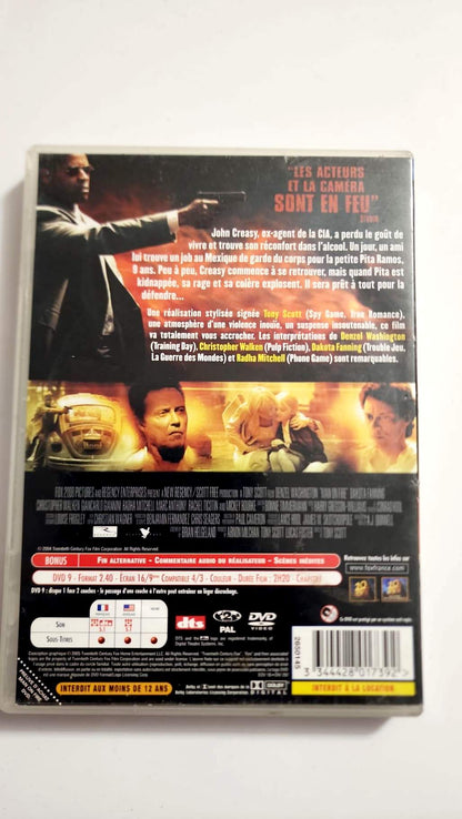 Jaquette arrière du DVD Man on Fire