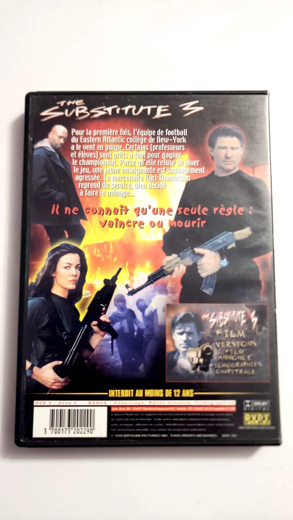 Jaquette arrière du DVD The Substitute 3