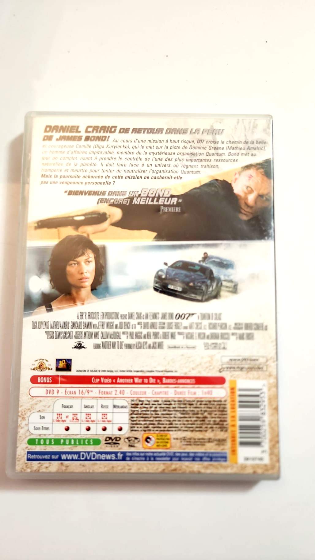 Quantum of Solace – James Bond 007 – DVD – Daniel Craig