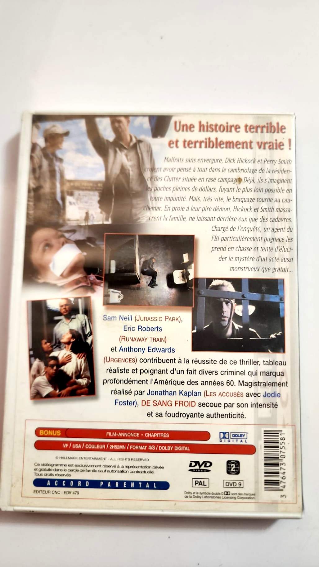 De sang froid DVD code-barres 3476473075581