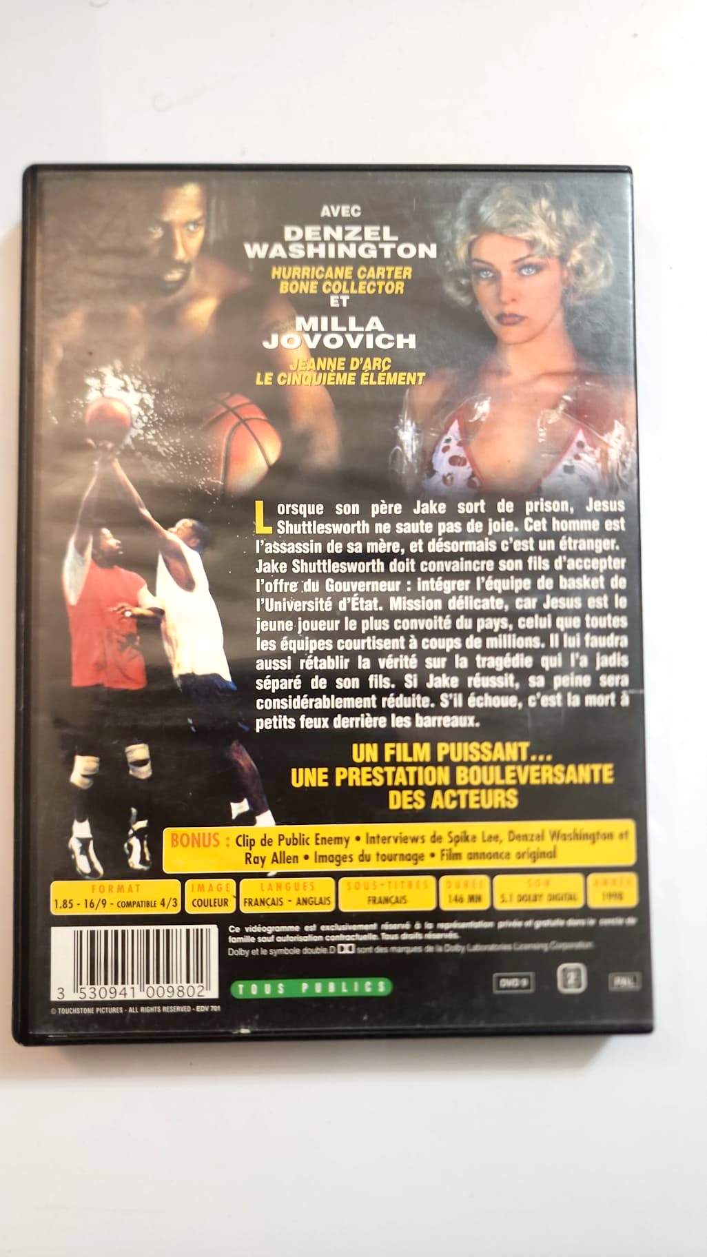 He Got Game DVD – Spike Lee | Denzel Washington, Milla Jovovich, Ray Allen | DVDY Zone 2 PAL