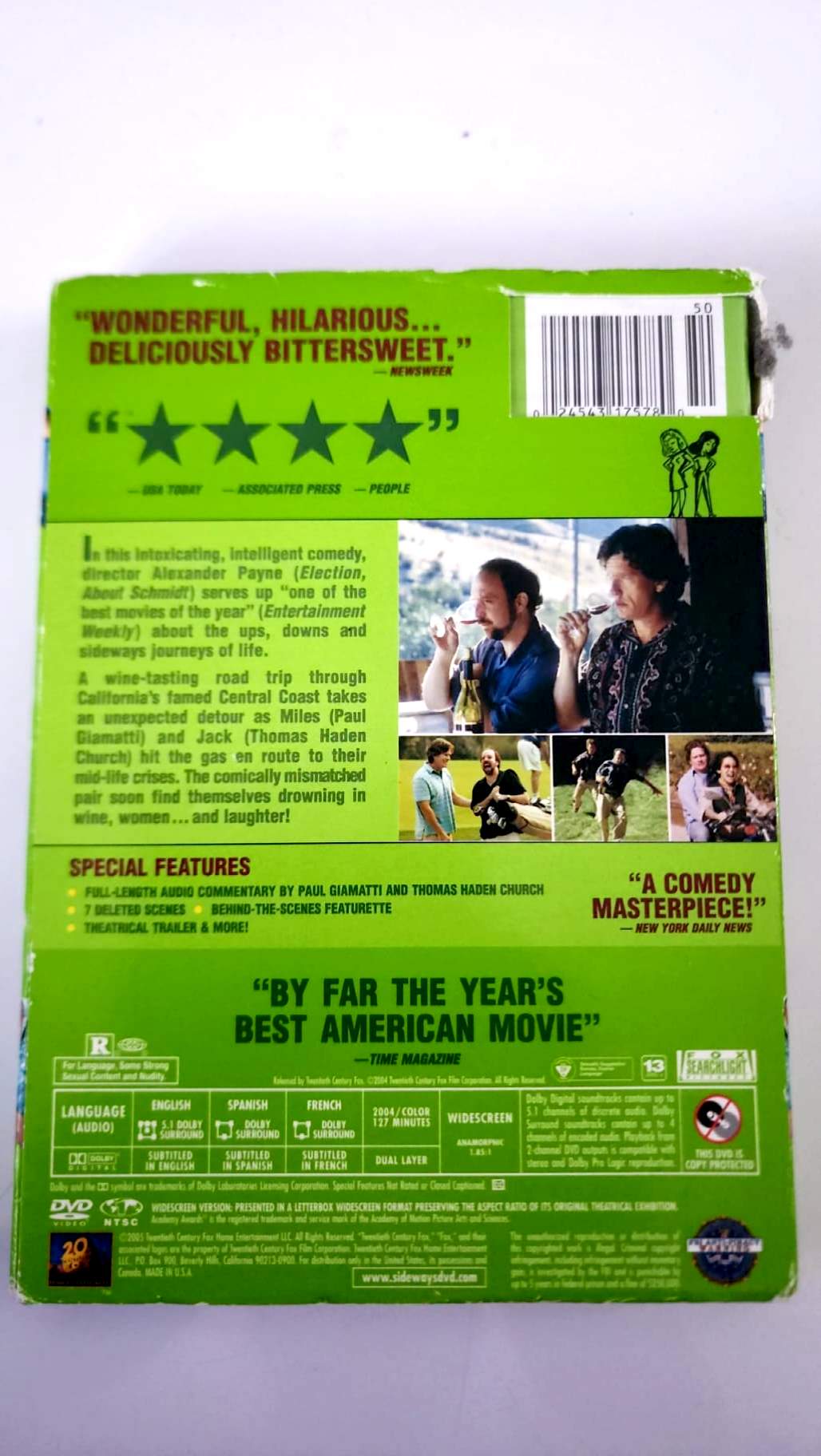 Sideways – DVD Widescreen Edition – Alexander Payne – Import