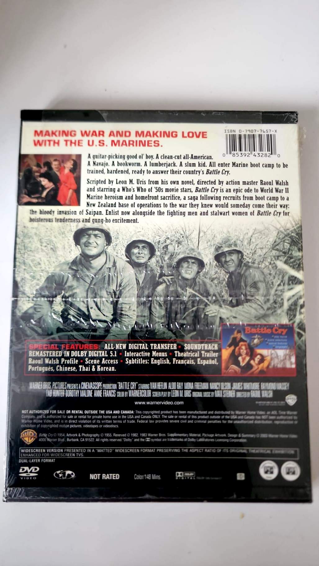 Battle Cry – DVD Warner – Raoul Walsh – Édition import