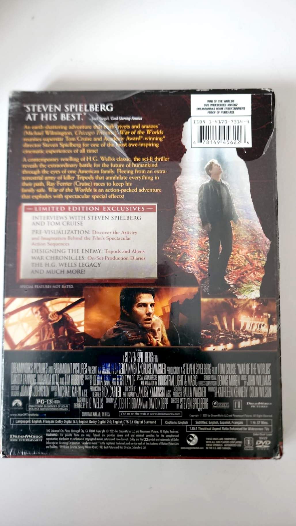 War of the Worlds édition limitée 2 DVD – verso