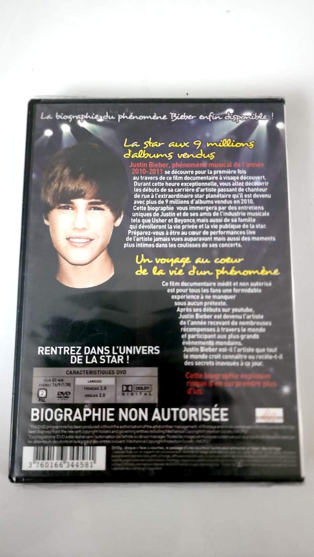 Justin Bieber C’est mon univers – recto