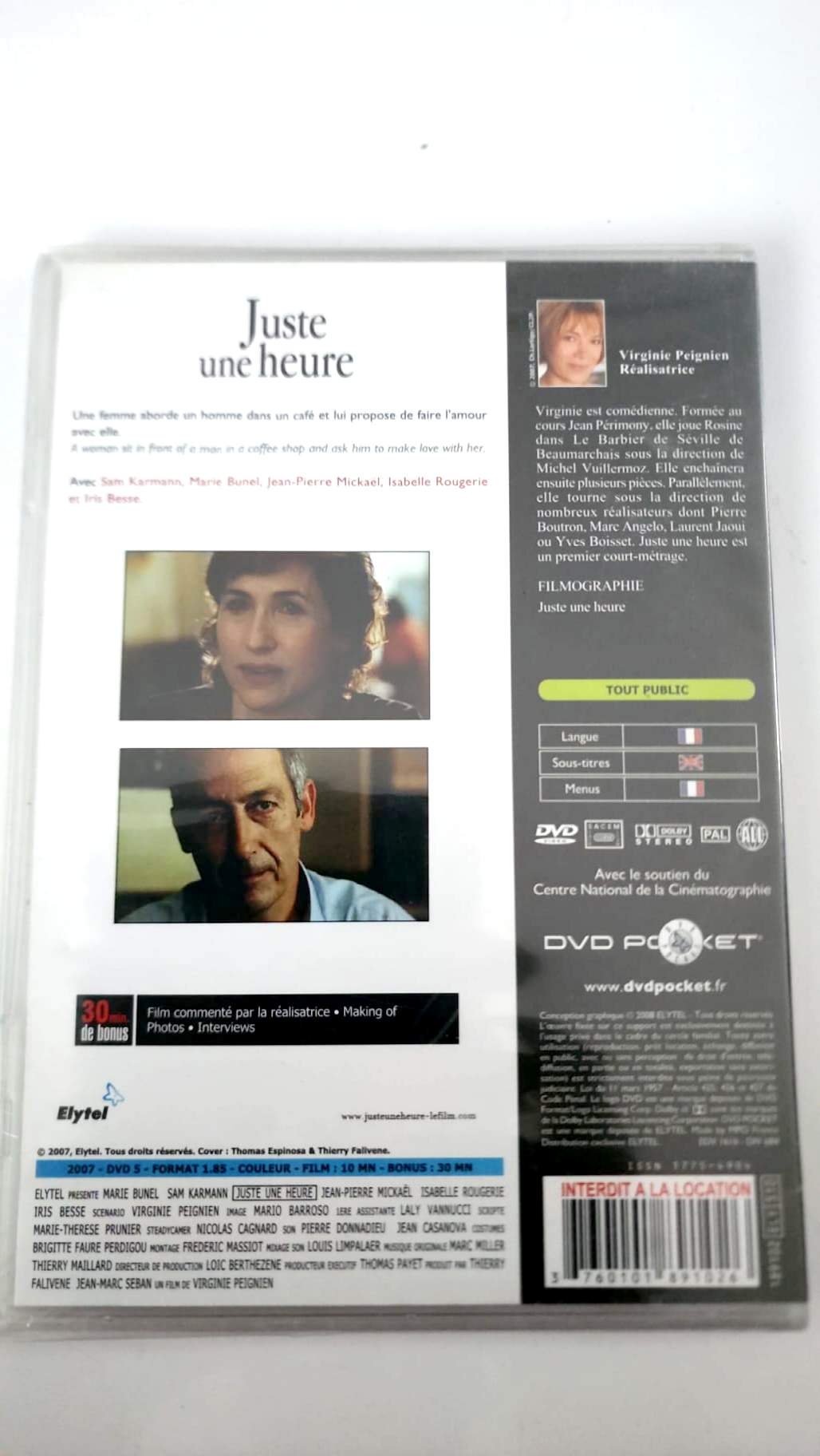 Juste une heure – DVD Pocket – Virginie Peignien – Marie Bunel, Sam Karmann