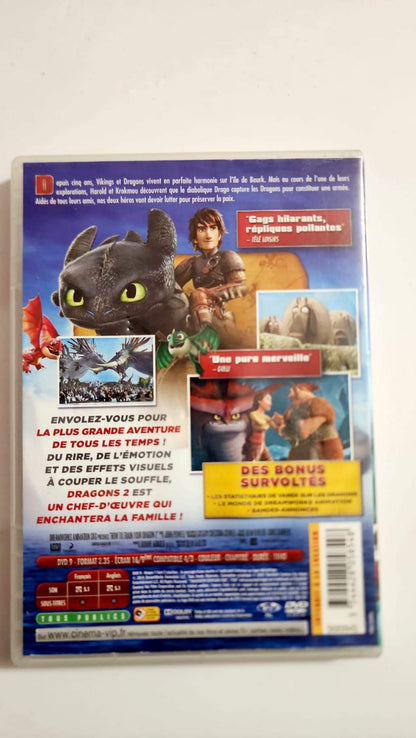 Dos de la jaquette du DVD Dragons 2 DreamWorks