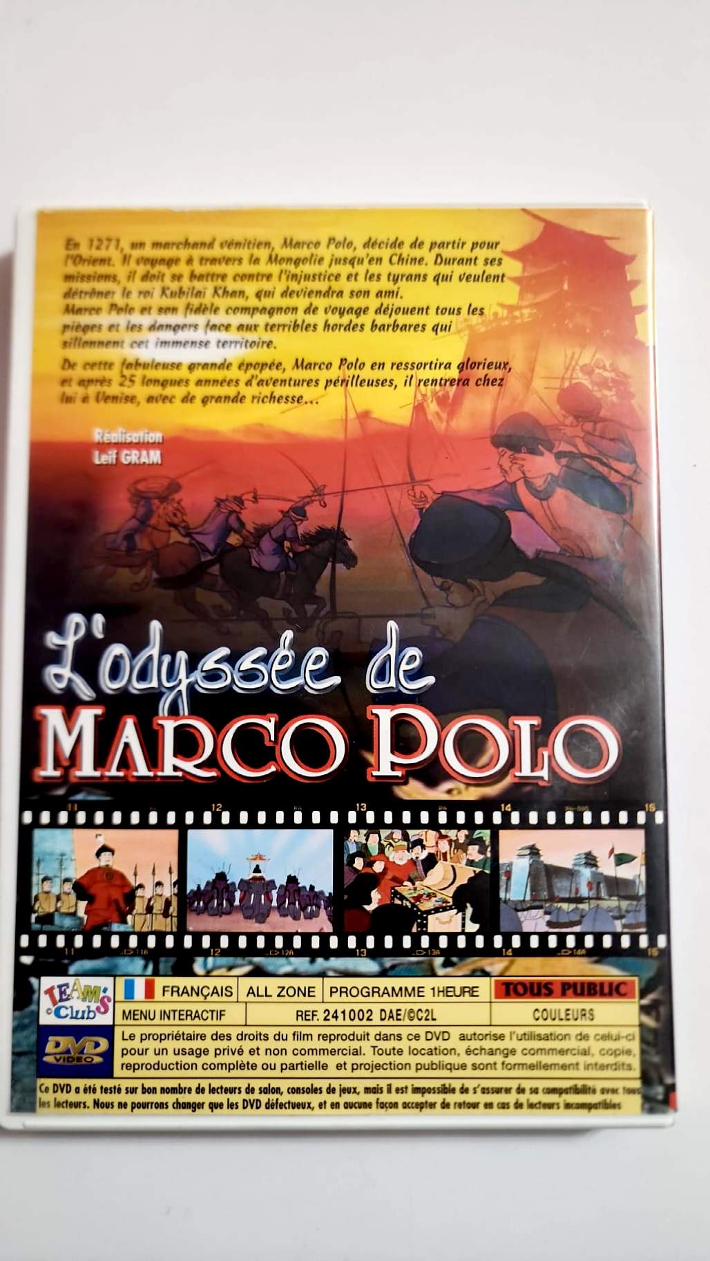 Face avant du DVD L’Odyssée de Marco Polo