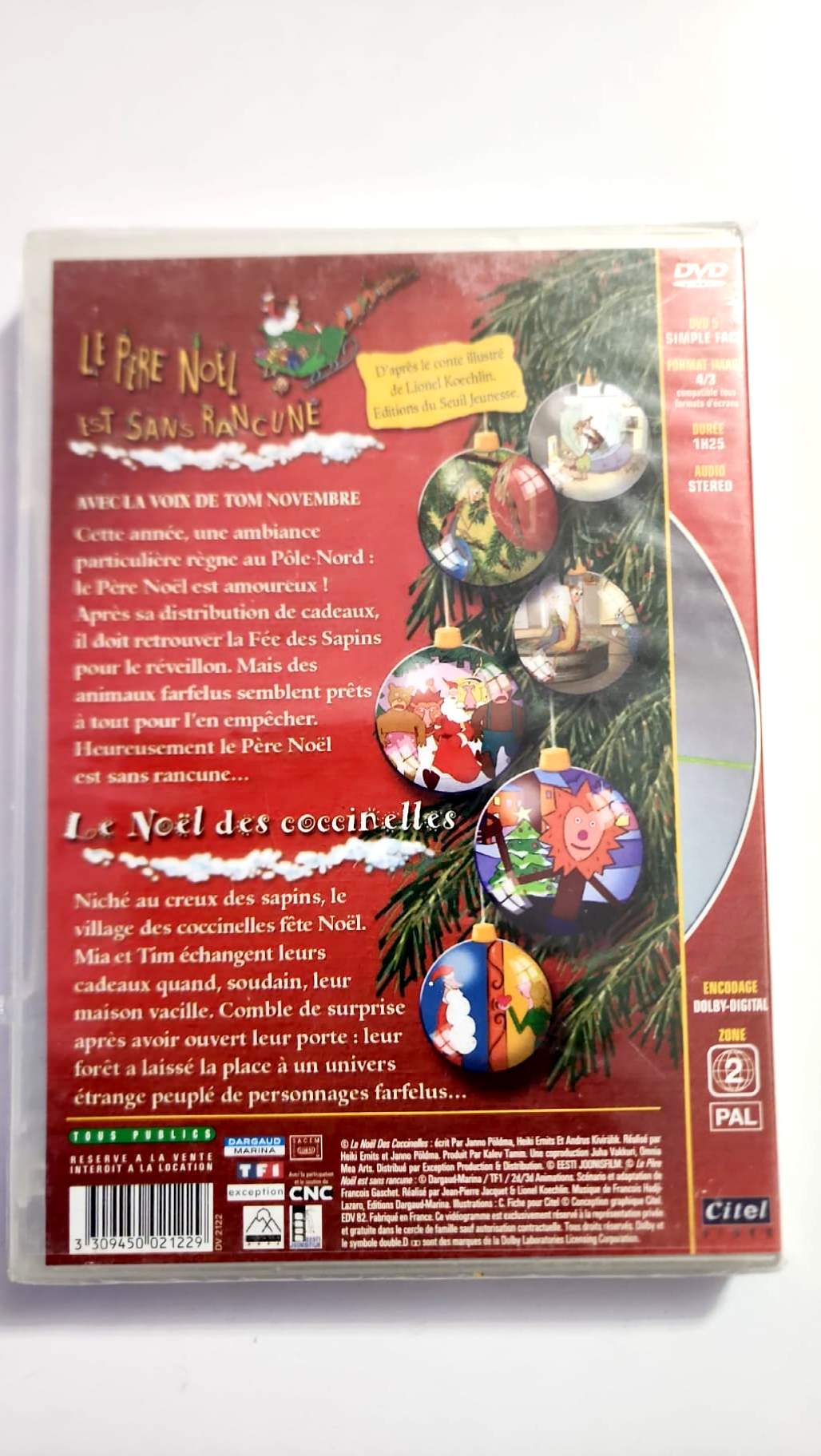 Le Père Noël est sans rancune et Le Noël des coccinelles – dos du DVD