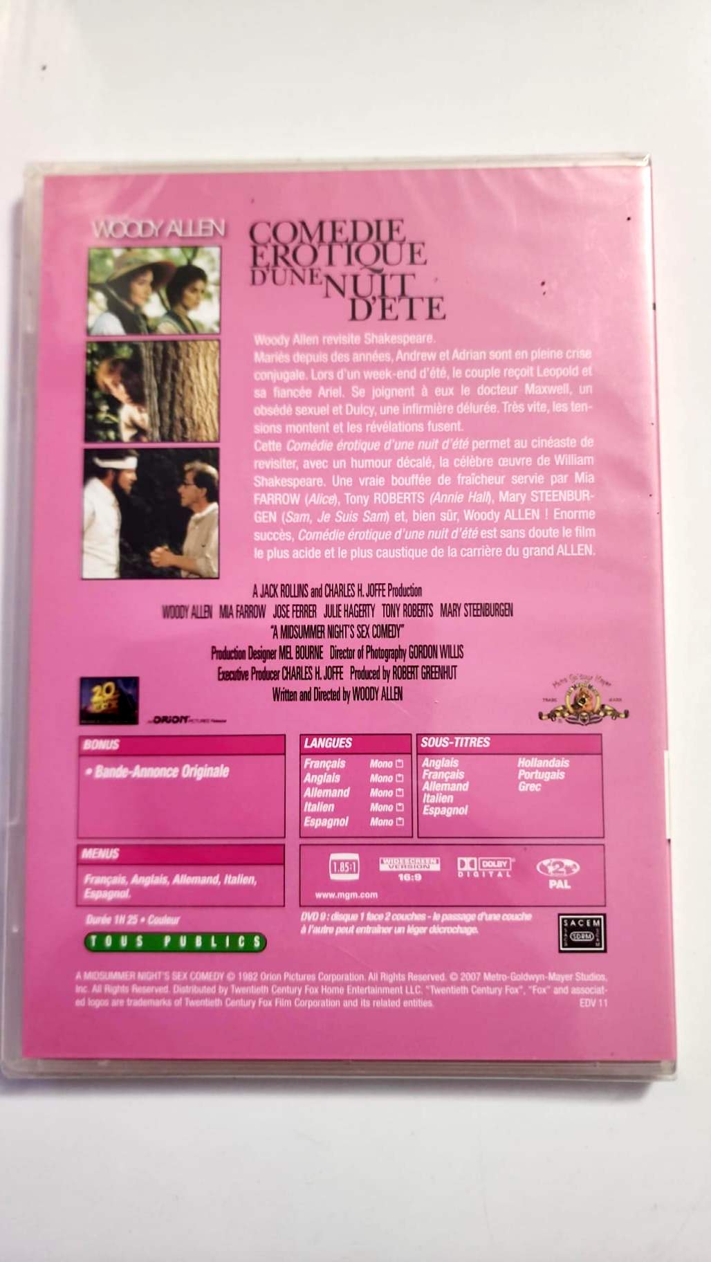Comédie érotique d’une nuit d’été DVD Le Figaro recto