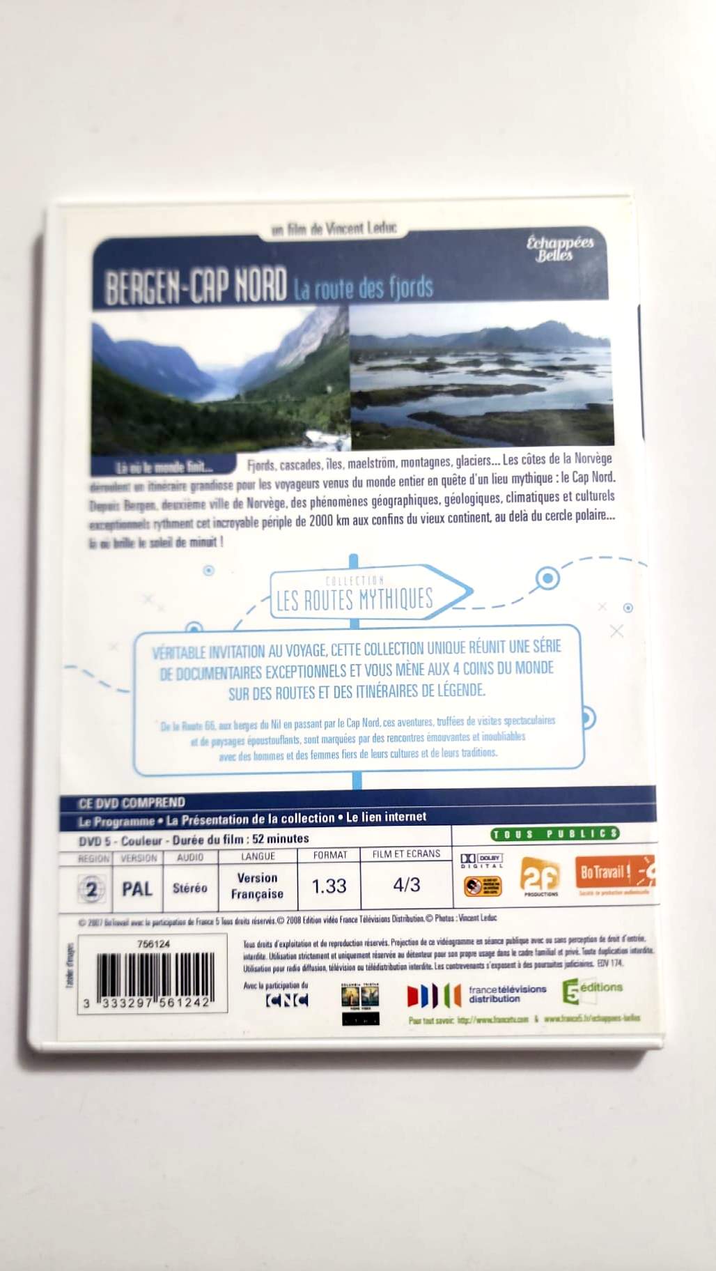 Bergen Cap Nord – dos du DVD et caractéristiques