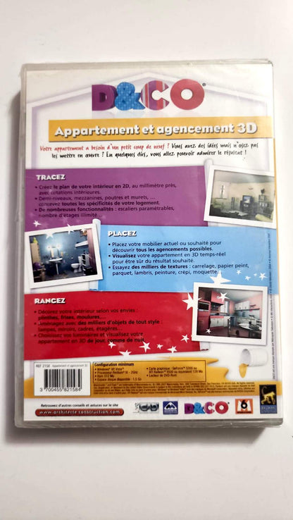 D&CO Appartement et agencement 3D – dos et fonctionnalités