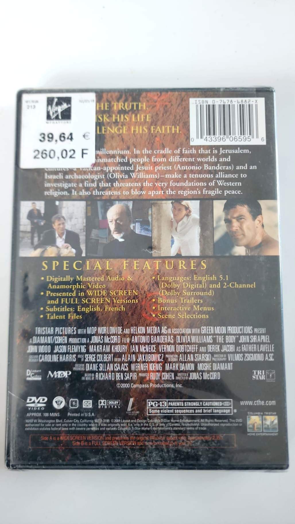 The Body, dos du DVD et caractéristiques